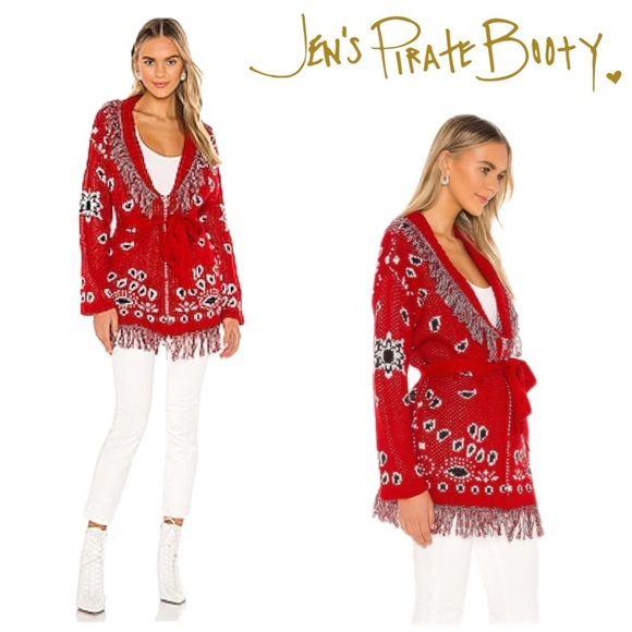 Jen's Pirate Booty Sweaters - Jen’s Pirate Booty Bandana Cardigan, Small, sweater jacket